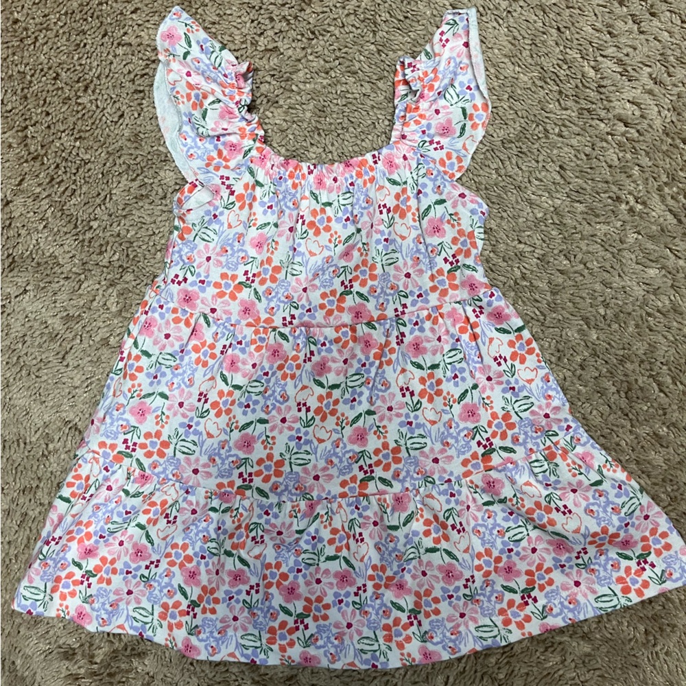 Carter's Floral Kids Dress - Pink, Orange, Purple